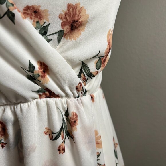 Women's I ❤️ It White Floral Summer Mini Dress Size: S - Picture 6 of 10